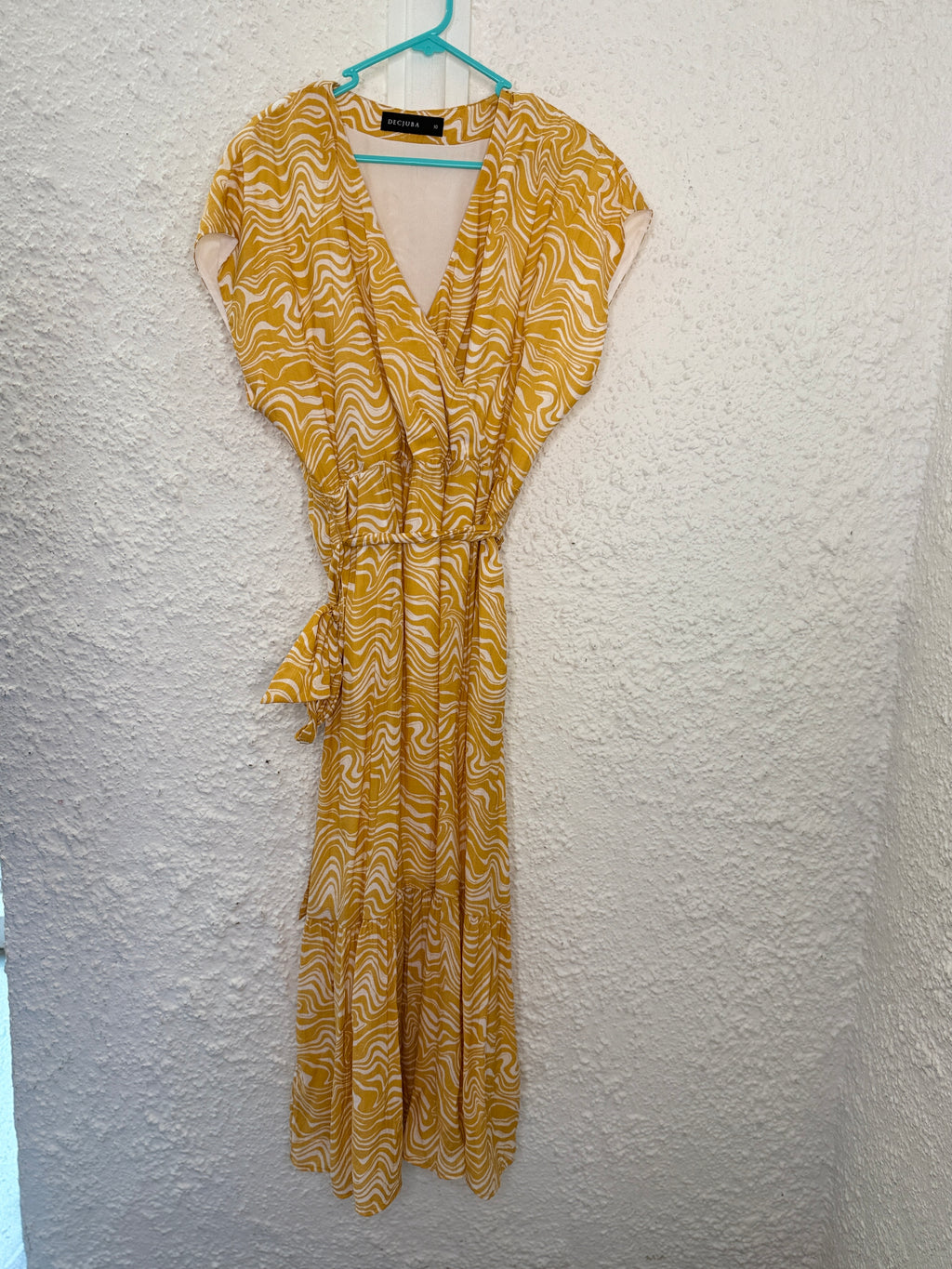 Decjuba Sunny Orange Swirl Print Viscose Blend Dress Sz 10😀13/10