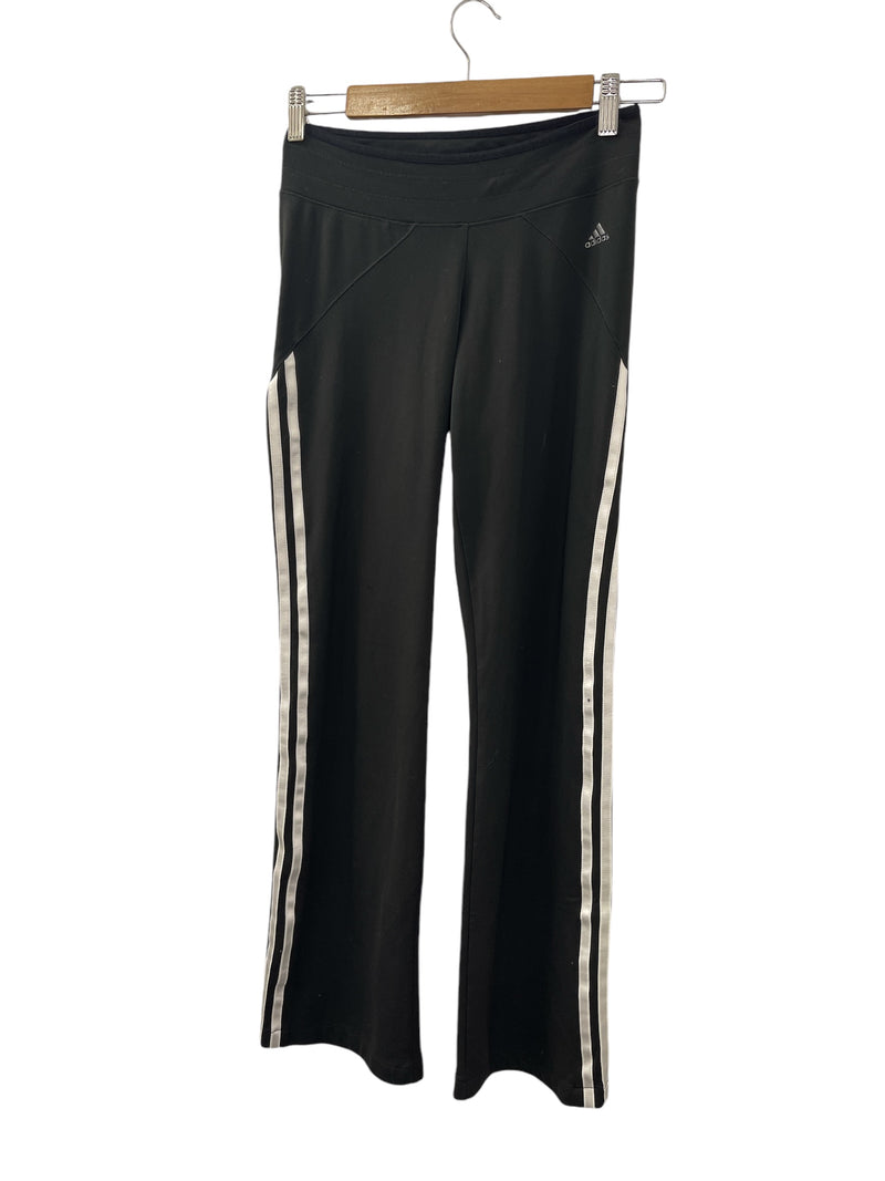 Adidas Black 3Stripe Wide Leg Trackpants SzXS 💛