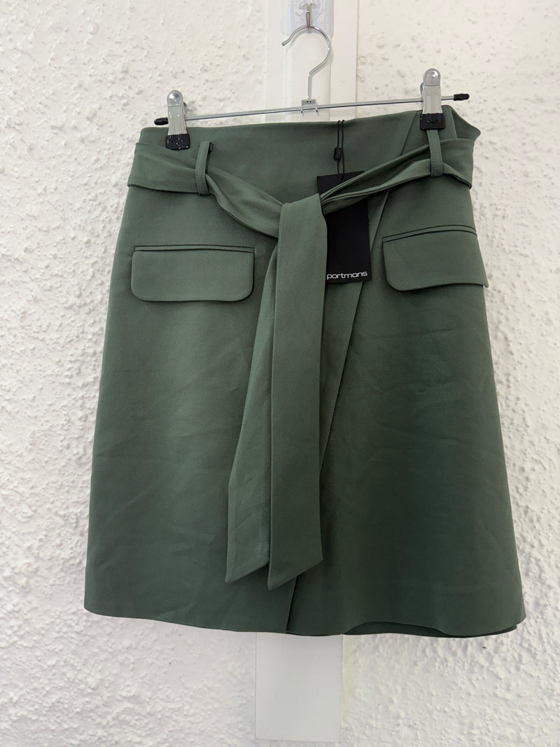 Portman‘s khaki cotton blend mini skirt Sz 8 NEW!😀1/12