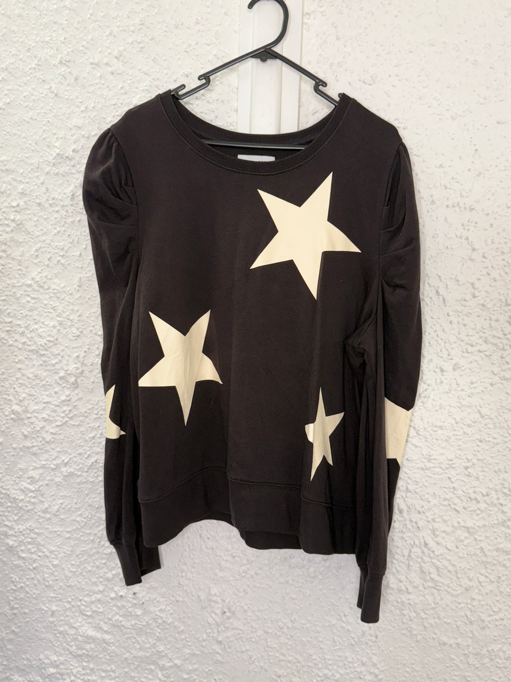 Stella + Gemma Black Stars Cotton Sweatshirt Sz 14😀13/10