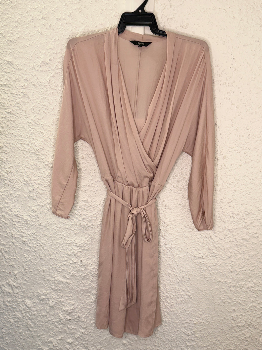 Max Dusky Pink Faux Wrap Dress Sz 12😀25/9