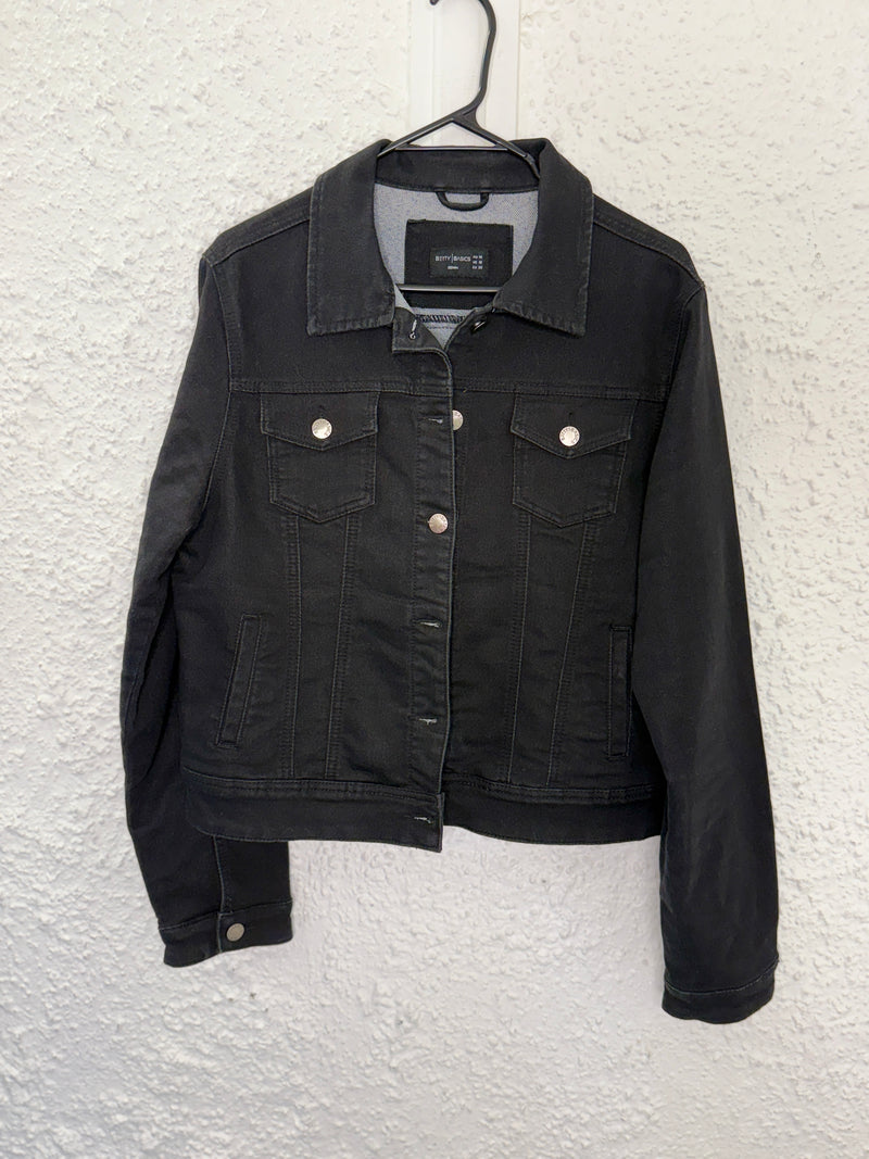 Betty Basics Black Denim Jacket Sz 10😀13/10