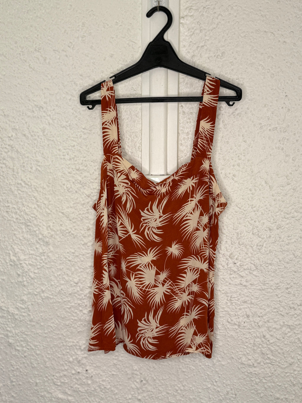 Mineral Rust Palm Print Viscose Top Sz 20😀10/11
