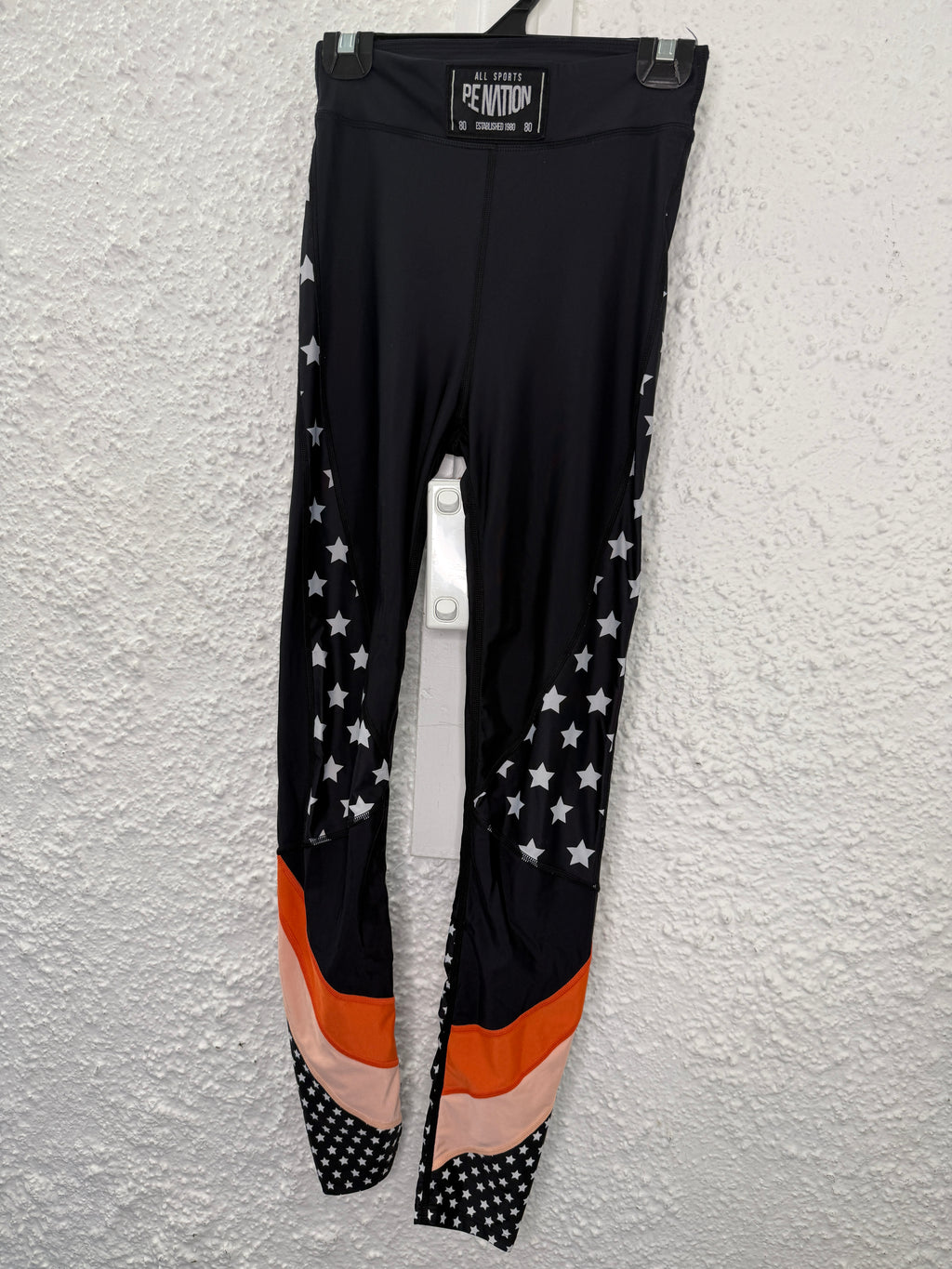 PE Nation Black Stars Leggings Sz S 4/8