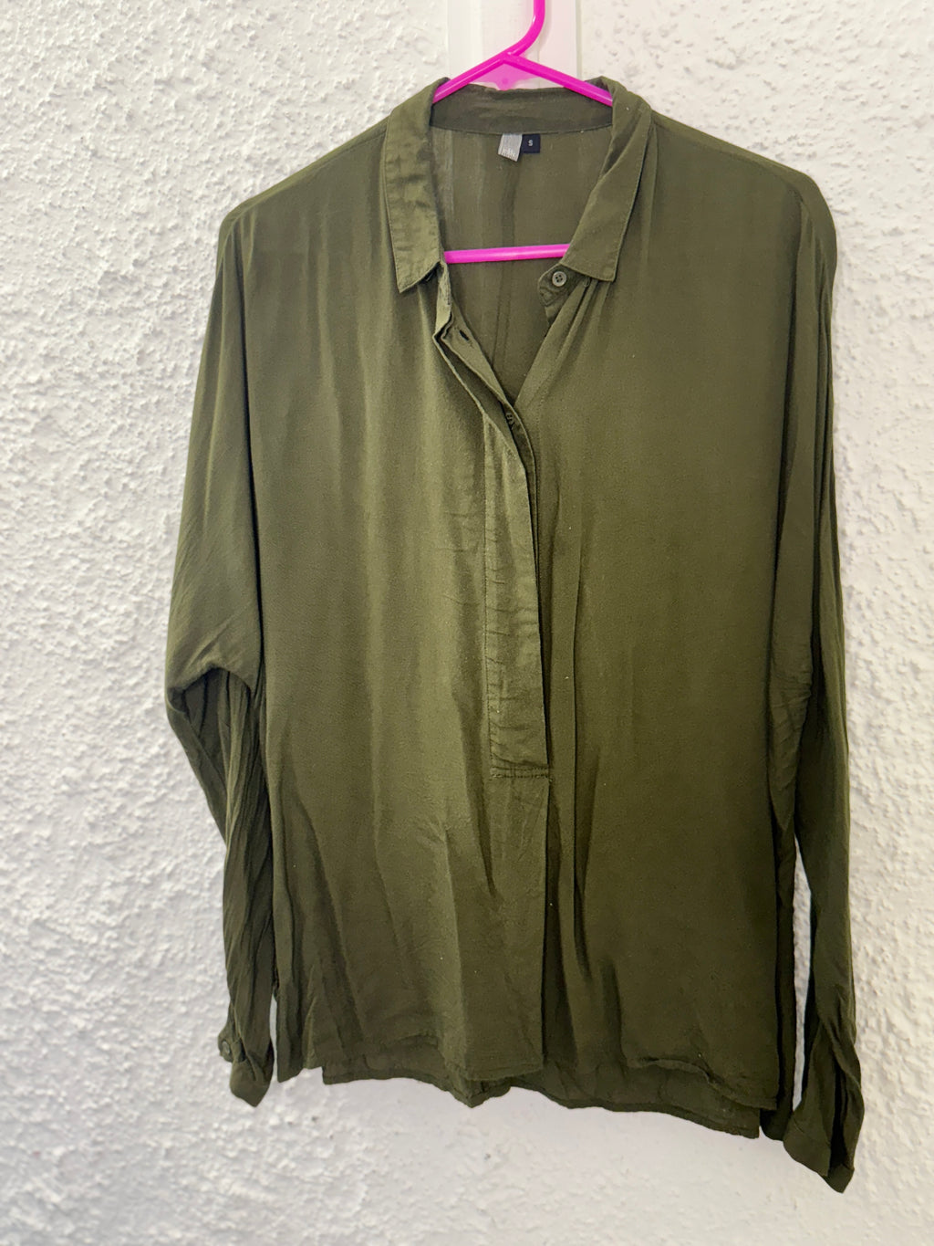 Elk Khaki Viscose Top Sz S😀20/11