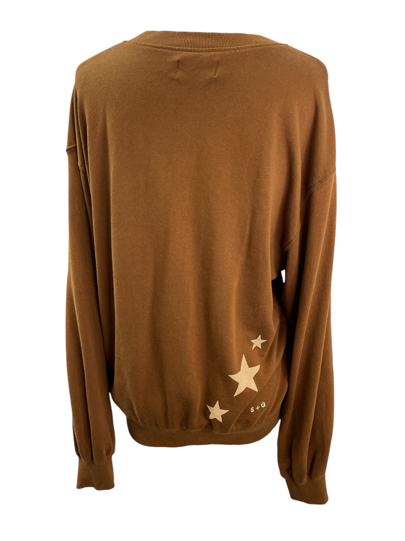 Stella + Gemma Brown Star Sweatshirt Sz 10 💜💜