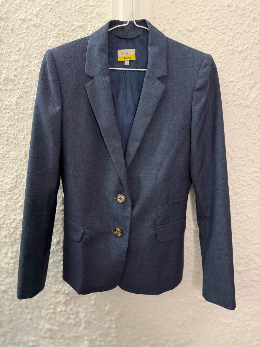 Hobbs Blue Wool Blend Blazer Sz 8 (Best fit Sz 6-8)😀17/4