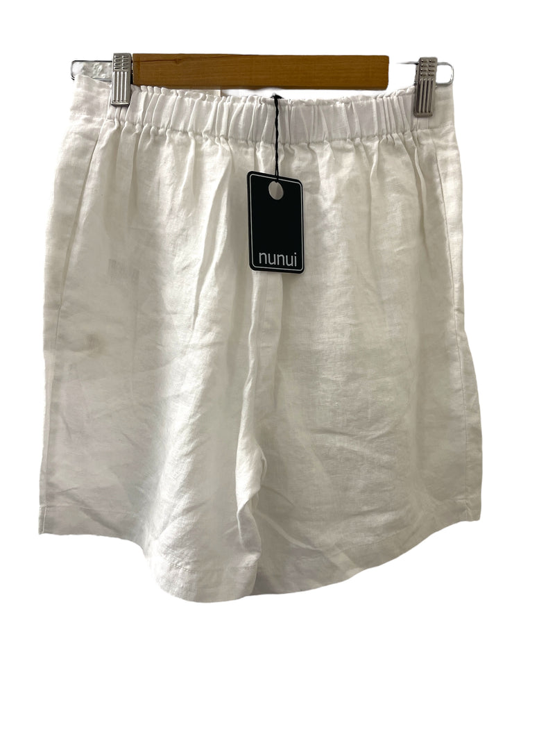 Nuinui White Linen Bermuda Shorts Sz 8 NEW! ⭐️💛