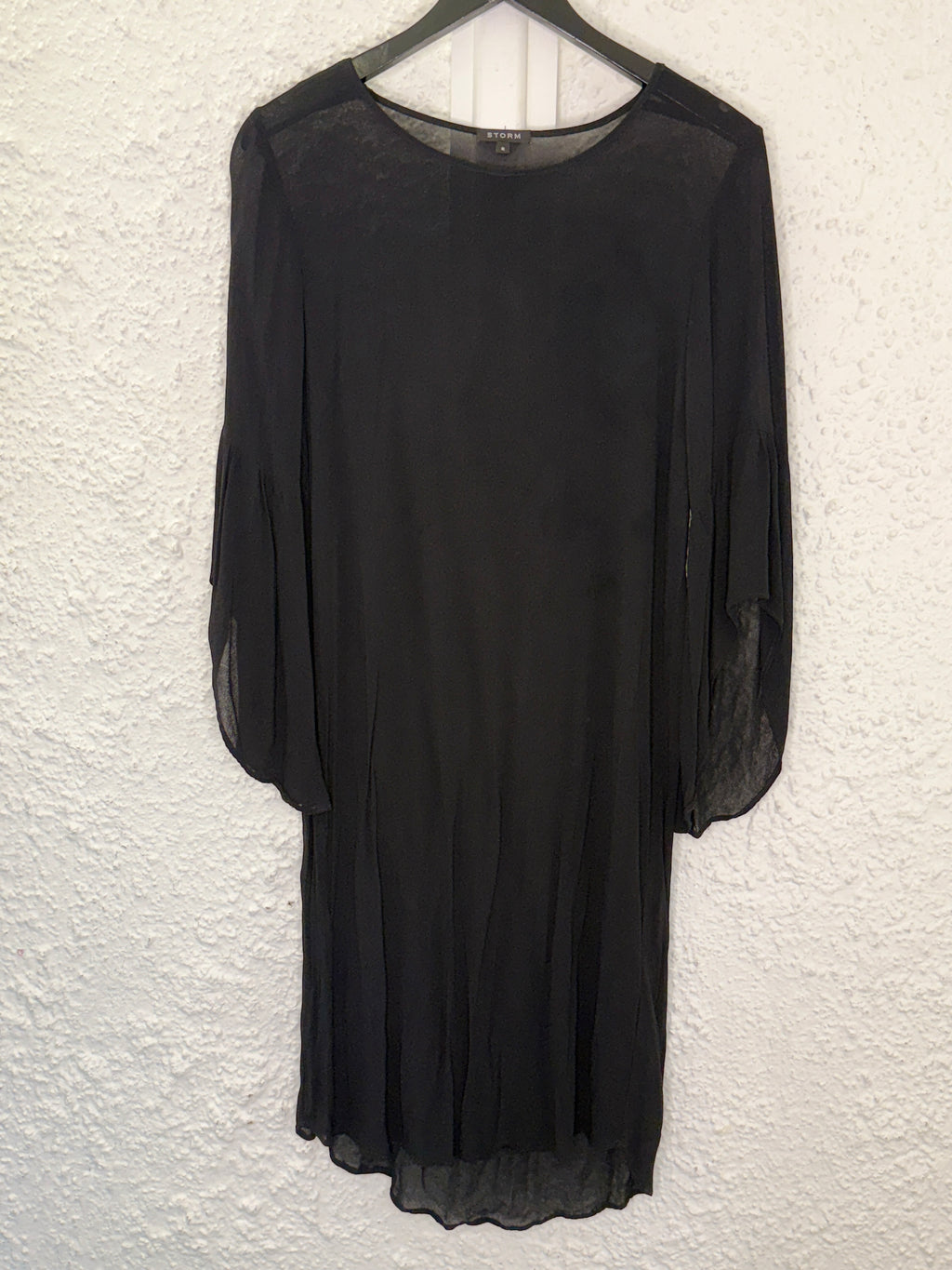 Storm Sheer Black Dress Sz 8😀25/9