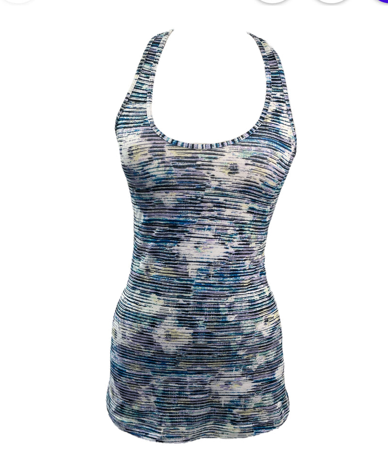 Lululemon Black/Green/Yellow/Purple Printed Singlet No Sz (best fit Sz10-12) 💙