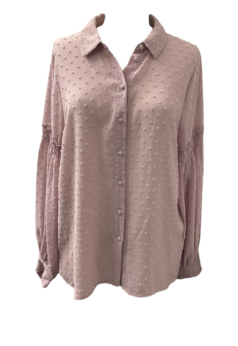 Decjuba Textured Lilac Blouse Sz 10 💜