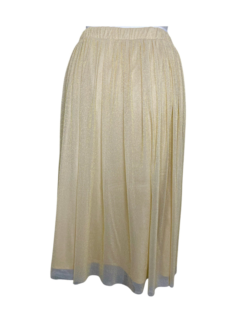 Zara Gold Sparkly Skirt Sz M 💛