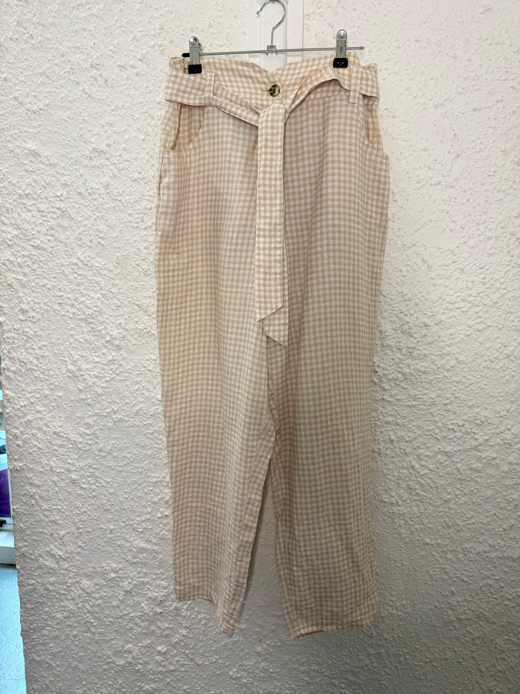 Max Beige/White Linen Pants Sz 12😀11/9