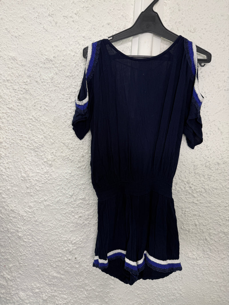 KIDS Seed Teen Navy Viscose Playsuit Sz 12 yrs😀11/9
