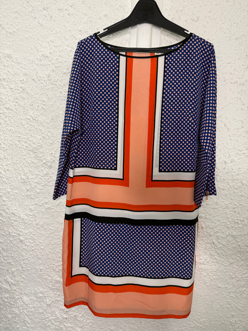 Country Road Blue/Peach/Red Abstract Print Dress Sz 8😀11/9