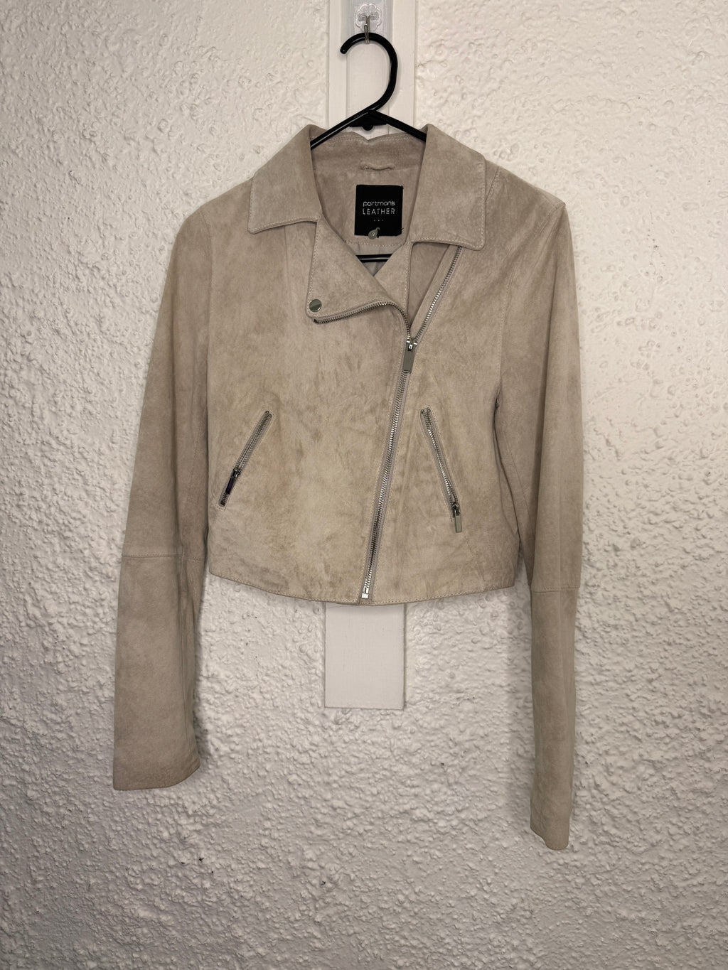 Portmans Pastel Olive Suede Jacket Sz 8 (best fit Sz 6-8)😀8/9