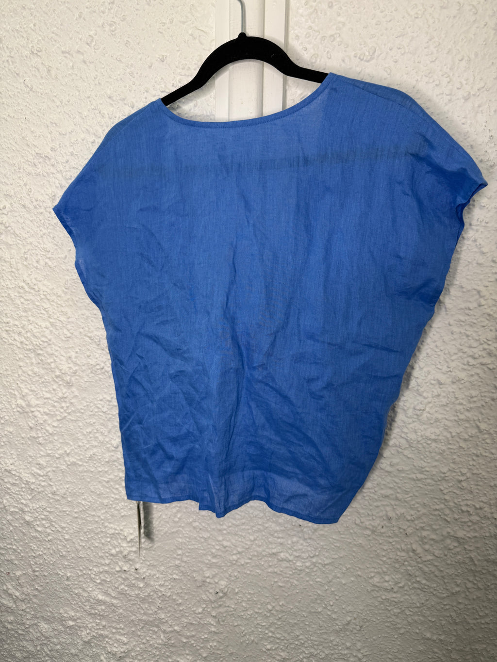 Eb & Ive Indica Cornflower Blue Linen Reversible Twist Top Sz XS (Best fit up to Sz 10) NEW! 😀8/9
