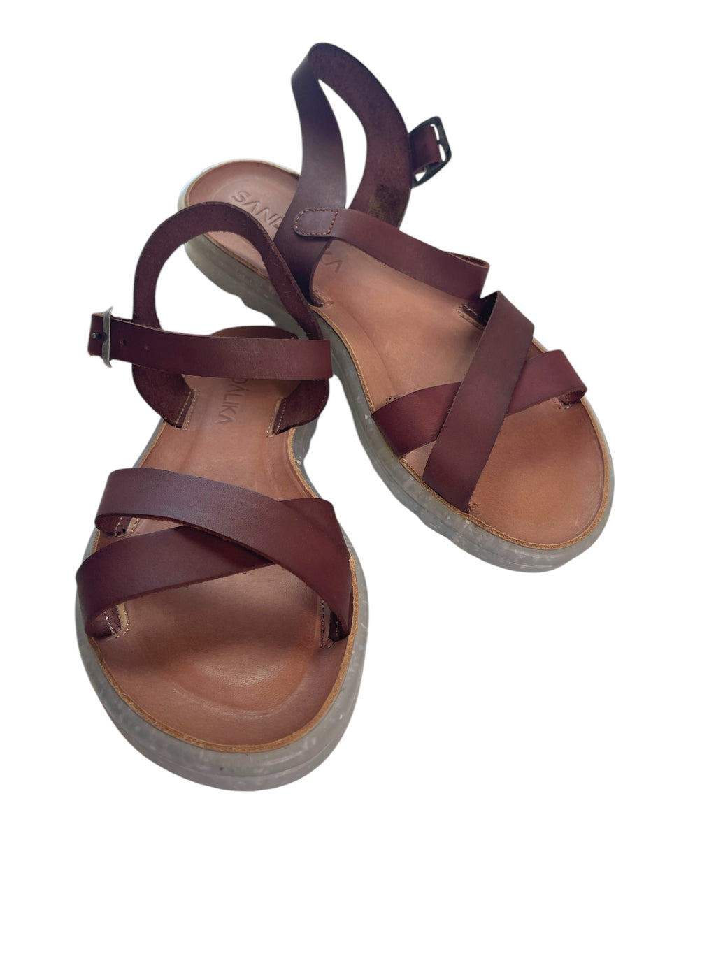 Sandalika Lea Brown Leather Sandals Sz 36 NEW! ⭐️ 🩷