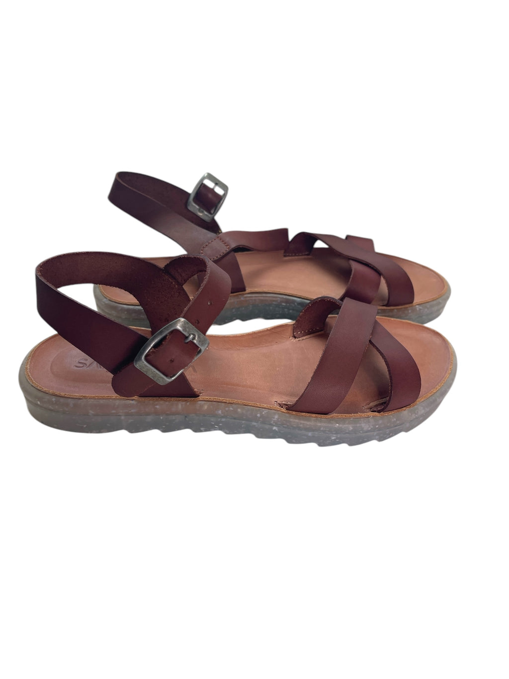 Sandalika Lea Brown Leather Sandals Sz 36 NEW! ⭐️ 🩷