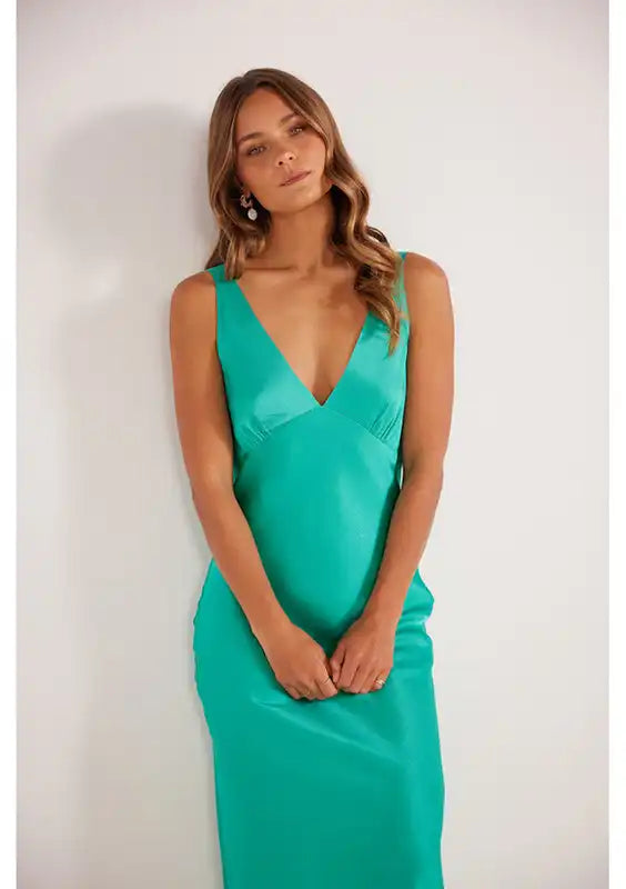 Minkpink Aquamarine Gaia Bias Slip Midi Dress Sz XS/6 NEW! ⭐️💛