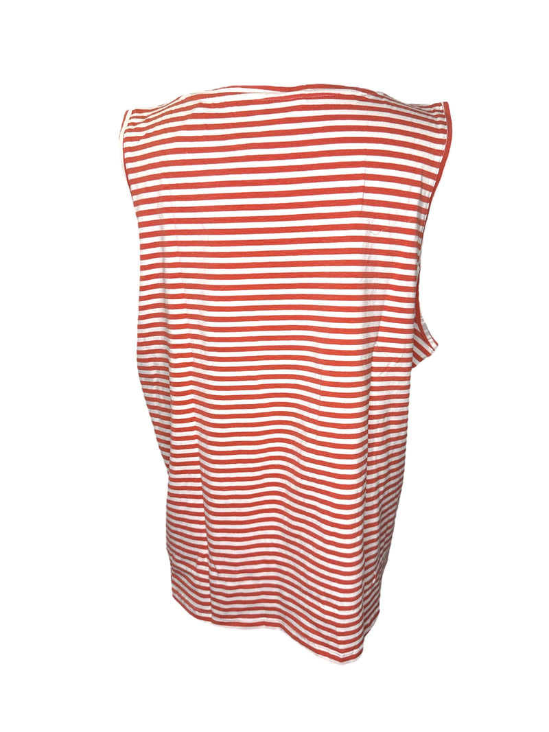 Capture Terracotta /White Striped Rib TankSz 20 NEW! ⭐️⭐️⭐️