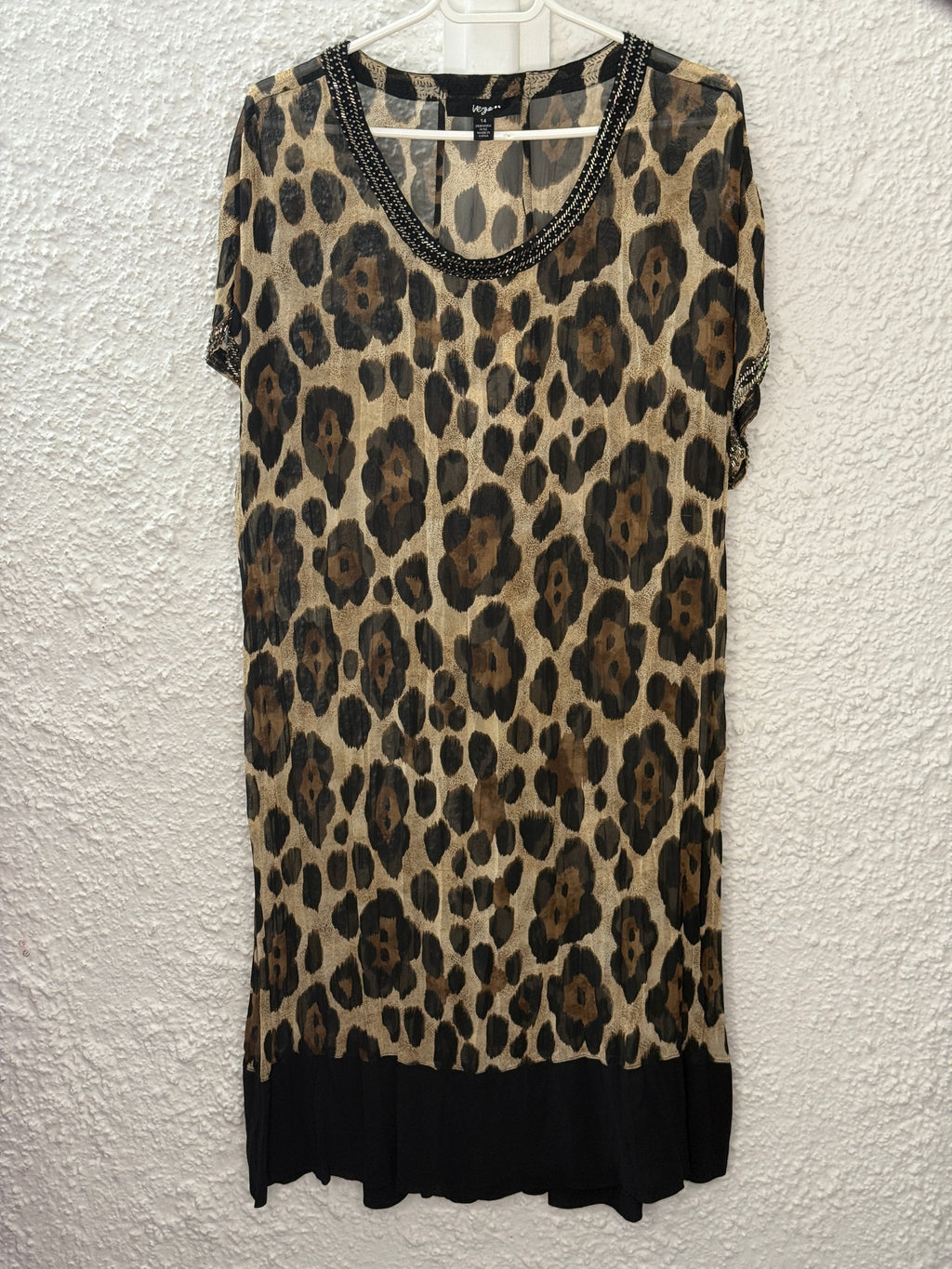 Verge Animal Print Dress Sz 14 😀 11/3