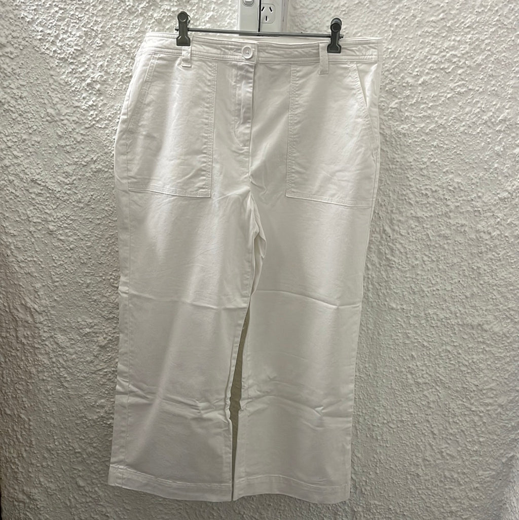 Sportscraft White Cotton Pants Sz 14