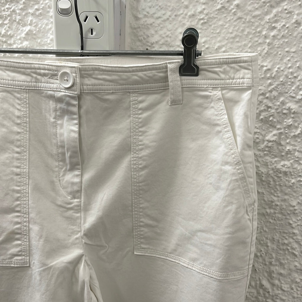 Sportscraft White Cotton Pants Sz 14